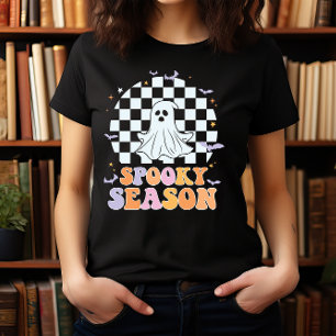 CAMISETA FANTASMA Y BAÑOS DE TEMPORADA HALLOWEEN SPOOKY