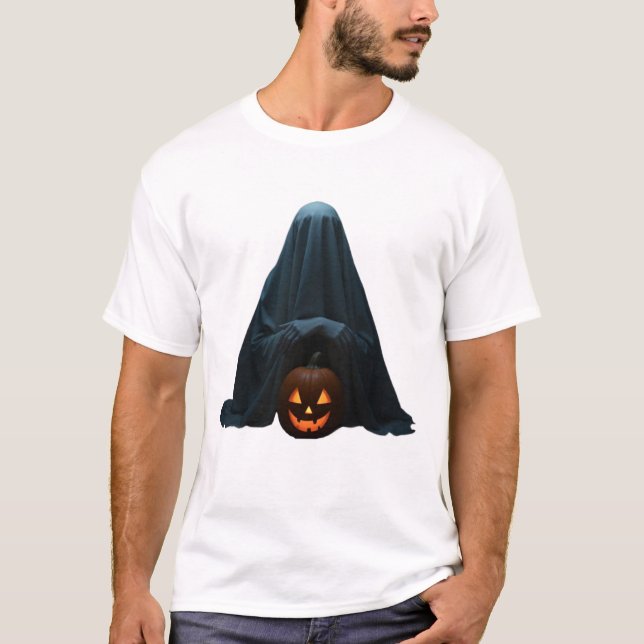 Camiseta fantasma y jack o lantern halloween (Anverso)