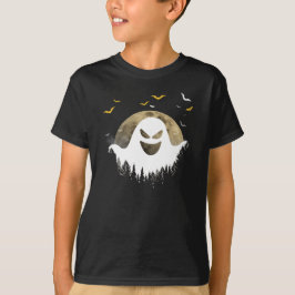 Camiseta Fantasma y murciélagos espeluznantes de Halloween