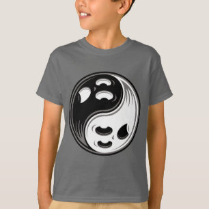 Camiseta Fantasma Yin Yang Negro y Blanco