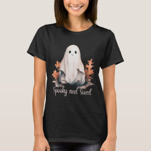 Camiseta Fantasmagórico y Dulce Fantasma Negro Halloween