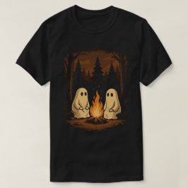 Camiseta Fantasmas cortos alrededor de Fogata Halloween