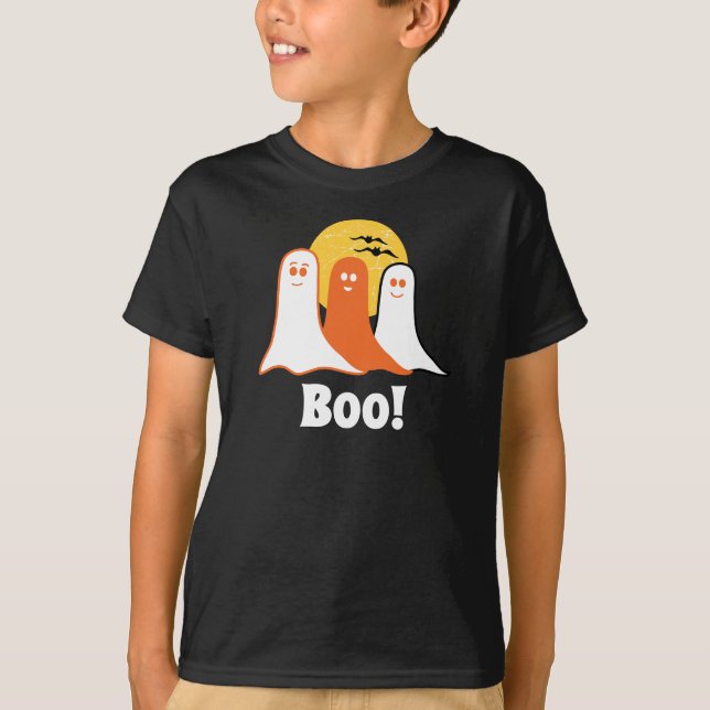 Camiseta Fantasmas de boo de Halloween, niños, familia (Anverso)