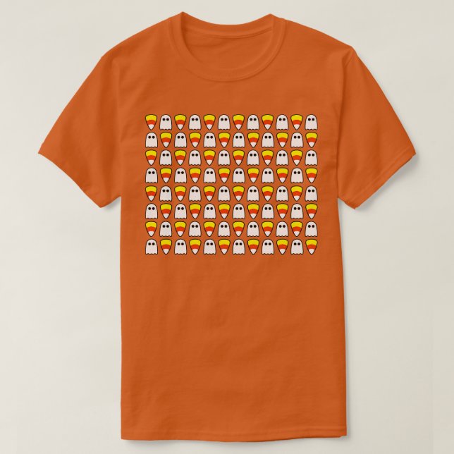 Camiseta Fantasmas de Halloween y Candy Corn (Diseño del anverso)
