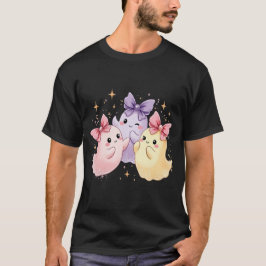 Camiseta Fantasmas de Kawaii Pastel con arcos espumosos