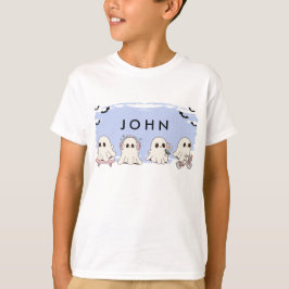 Camiseta Fantasmas de Monograma Cute Halloween con fantasía