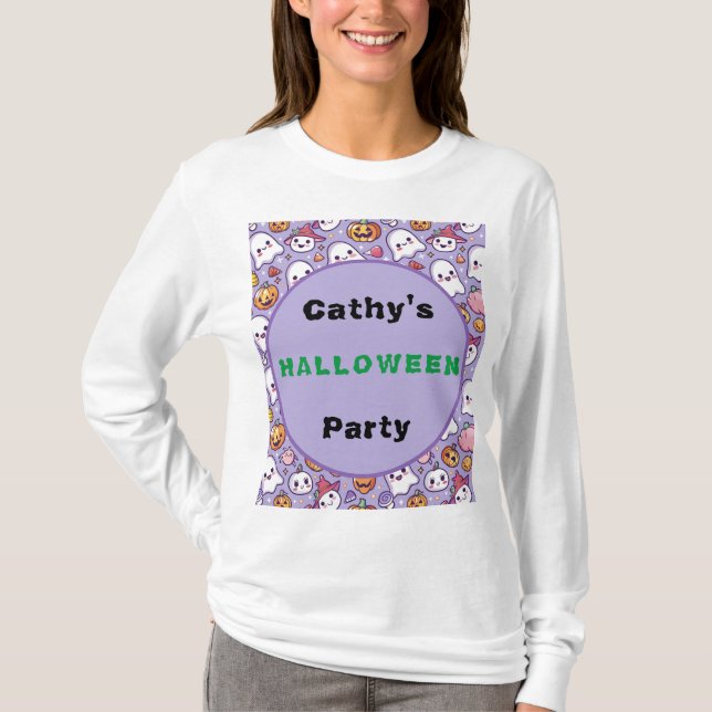 Camiseta Fantasmas del partido personalizado Halloween y ca (Anverso)