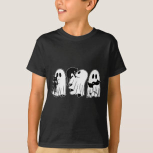 Camiseta Fantasmas divertidos sosteniendo gatos negros Hall