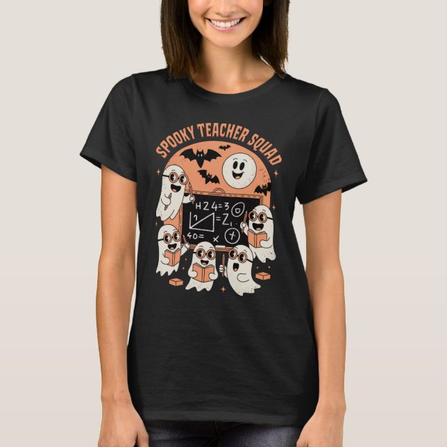 Camiseta Fantasmas en aula de Halloween (Anverso)