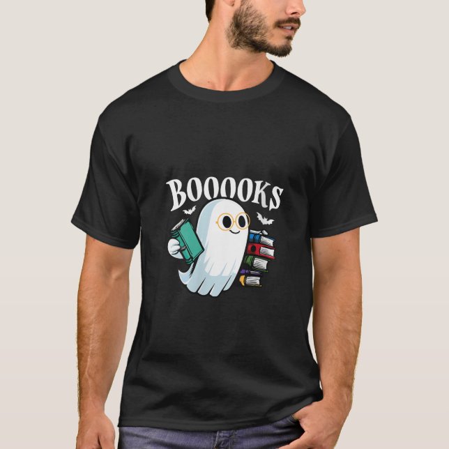 Camiseta Fantasmas en libros para mujeres leyendo libro Div (Anverso)