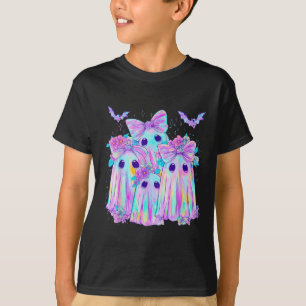 Camiseta Fantasmas florales de colores Boo Coquette Bow Spo