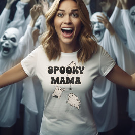 Camiseta Fantasmas retro Spooky Mama Halloween