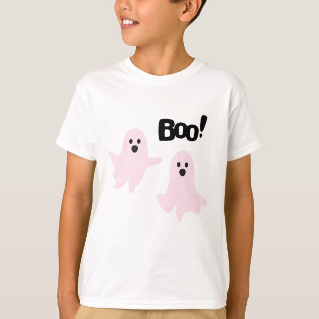 Camiseta Fantasmas rosas de Boo Cute Halloween (Anverso)
