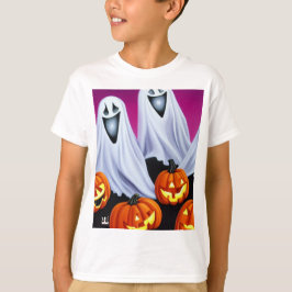 Camiseta Fantasmas y calabazas de Halloween