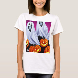 Camiseta Fantasmas y calabazas de Halloween