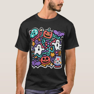 Camiseta Fantasmas y calabazas de Personalizado de Hallowee