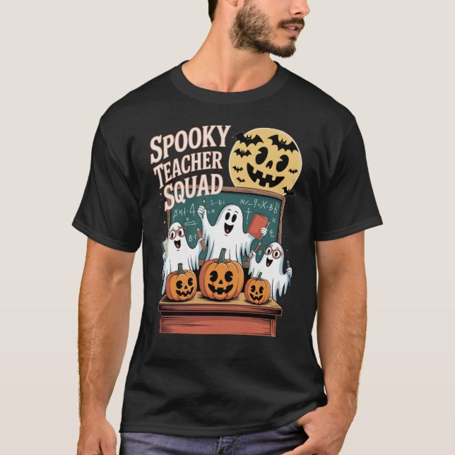 Camiseta Fantasmas y calabazas del Escuadrón de Profesores  (Anverso)