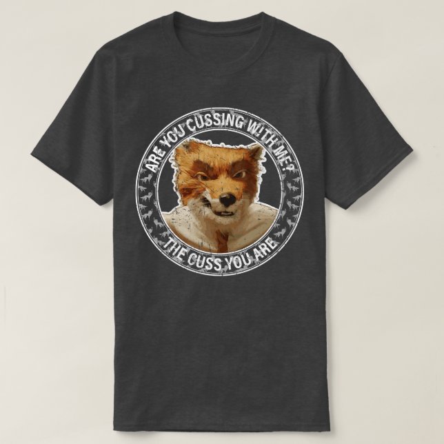Camiseta FantasticFox Foxy Cussing Circle Weathered (Diseño del anverso)