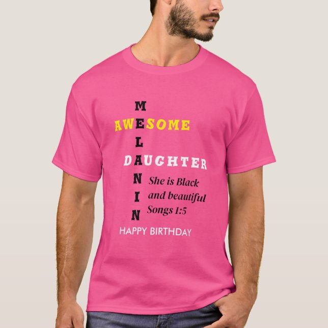 Camiseta FANTÁSTICO AÑO cristiano DE LA HIJA DE MELANIN (Anverso)