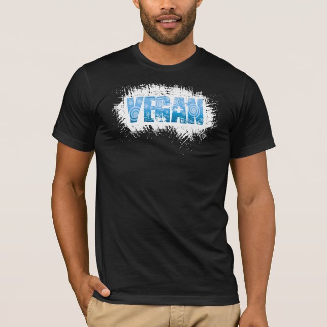 Camiseta Fantástico azul del vegano (Anverso)