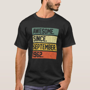 Camiseta Fantástico cumpleaños a los 60 años desde septiemb