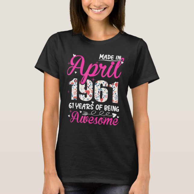 Camiseta Fantástico cumpleaños desde abril de 1961 (Anverso)