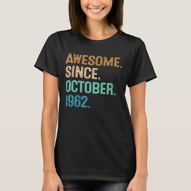 Camiseta Fantástico cumpleaños desde el 1 de octubre a los  (Anverso)
