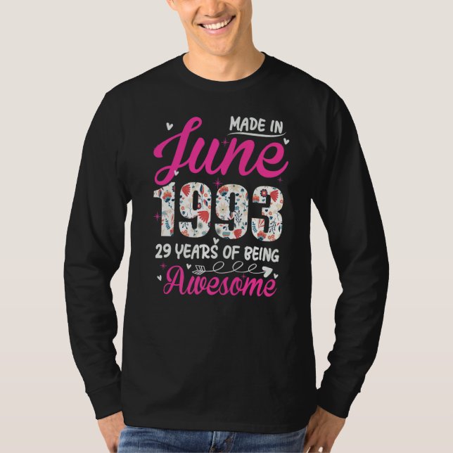 Camiseta Fantástico cumpleaños desde junio de 1993 (Anverso)