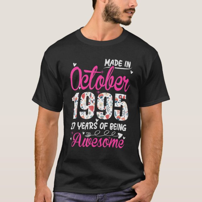Camiseta Fantástico cumpleaños desde octubre de 1995 (Anverso)
