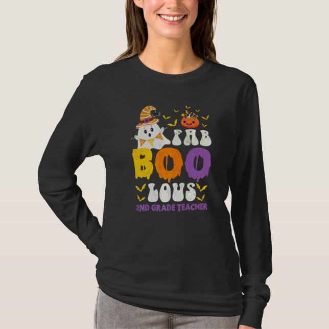 Camiseta Fantástico disfraz de fantasma de profesora de seg (Anverso)