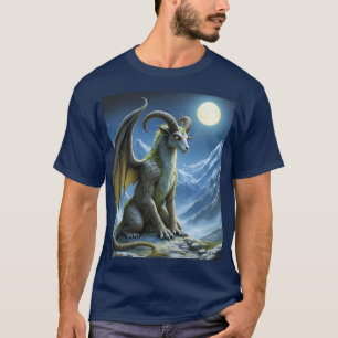 Camiseta Fantástico Dragón de Carnero Mítico Lindo