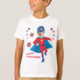 Camiseta Fantástico niño súper héroe de EE.UU. cumpleaños t