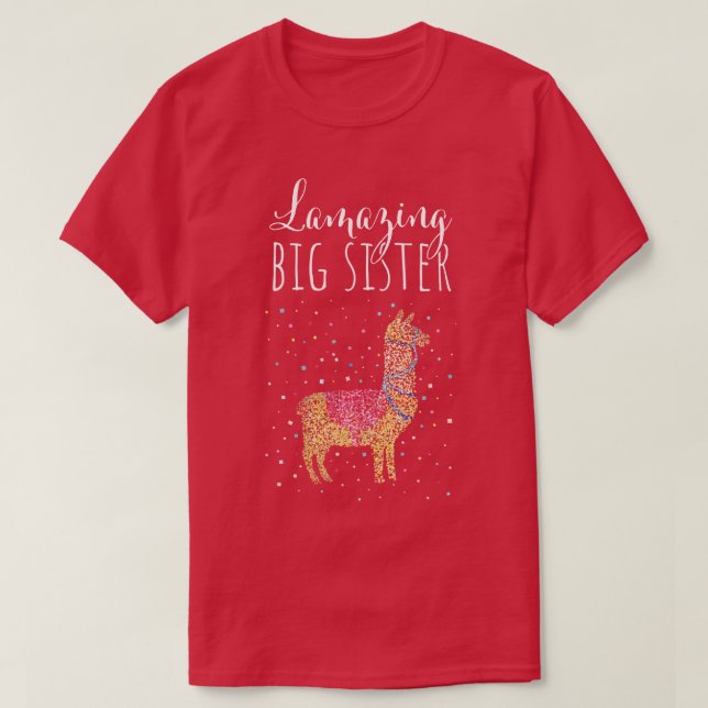 Camiseta Fantástico regalo de la Gran Hermana Llama Alpaca (Diseño del anverso)