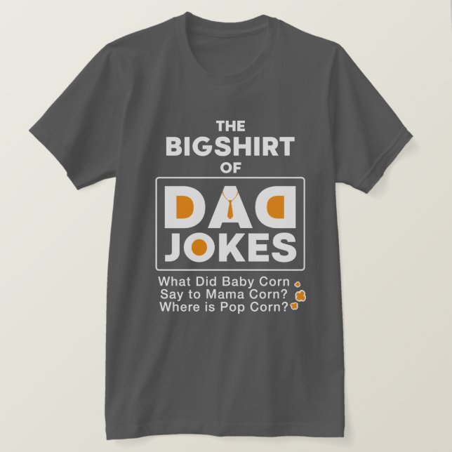 Camiseta Fantásticos Chistes de papá diseñan tipografía de  (Anverso del diseño)