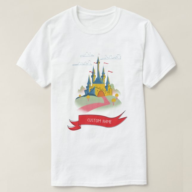 Camiseta Fantasy Castle Personalizado Textos (Diseño del anverso)