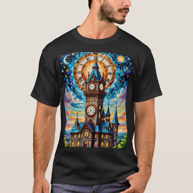 Camiseta Fantasy Clocktower Mosaic Art Tee (Anverso)