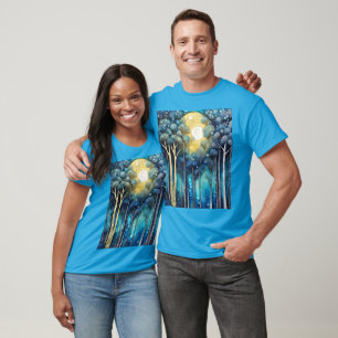 Camiseta Fantasy Cute Abstract Forest Moon