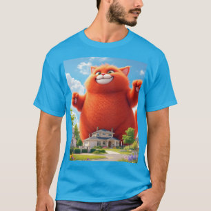 Camiseta Fantasy Cute Big Naranja Cat