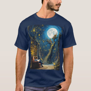 Camiseta Fantasy Cute Boy Tree Library