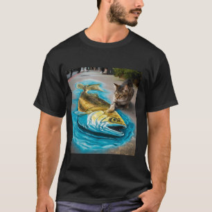 Camiseta Fantasy Cute Cat Fish Road