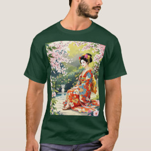 Camiseta Fantasy Cute Chica Kimono Sakura