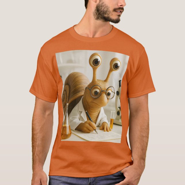 Camiseta Fantasy Cute Famous Snail Scientist  (Anverso)