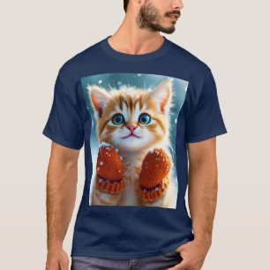 Camiseta Fantasy Cute Kitten Mittens Snow