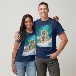 Camiseta Fantasy Cute Lynx Cub Winter
