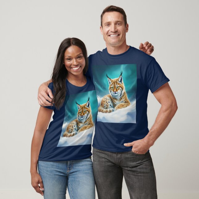 Camiseta Fantasy Cute Lynx Cub Winter (Unisexo)
