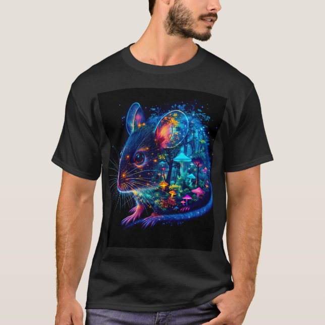 Camiseta Fantasy Cute Mouse Mushrooms Forest (Anverso)