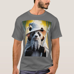 Camiseta Fantasy Cute Old Panda Wizard