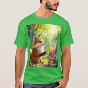 Camiseta Fantasy Cute Painting King Fox