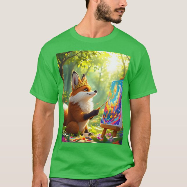 Camiseta Fantasy Cute Painting King Fox (Anverso)