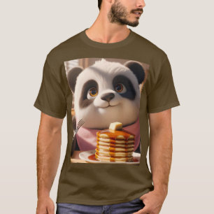 Camiseta Fantasy Cute Panda Comer Pandas